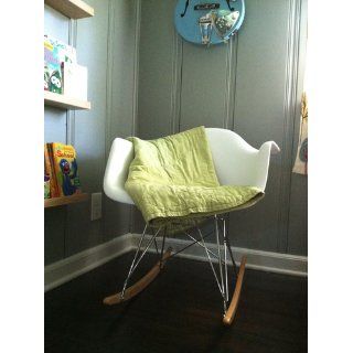Baxton Studio Letterio White Cradle Chair   Rocking Chairs
