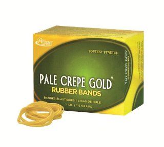 Alliance Pale Crepe Gold Size #33 (3 1/2 x 1/8 Inches) Premium Rubber Band, 1/4 Pound Box (Approximately 242 Bands per Box) (20339) 