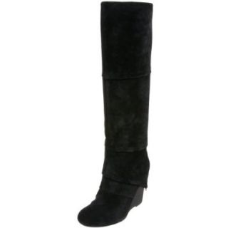 Fergie Women's Fallen Knee High Boot,Black,5 M US Shoes