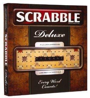 Scrabble Deluxe Tile Lock Gameboard Toys & Games