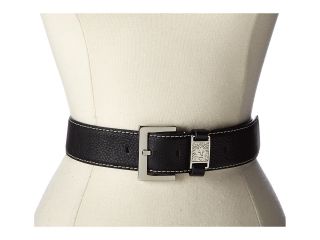Anne Klein 40mm Shrunken Panel With Lion Loop Womens Belts (Black)