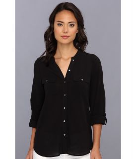 Joie Ginette C01 T1660 Womens Long Sleeve Button Up (Black)