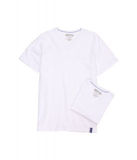 Kenneth Cole Reaction 2 Pack V Neck Tee Mens T Shirt (White)