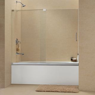 Dreamline SHDR196058201 Bathtub Shower Door, 56 to 60 Mirage Frameless Sliding, Clear 3/8 Glass Chrome