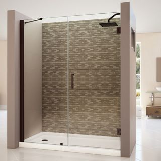 Dreamline SHDR2056721006 Frameless Shower Door, 56 to 57 Unidoor Hinged, Clear 3/8 Glass Oil Rubbed Bronze