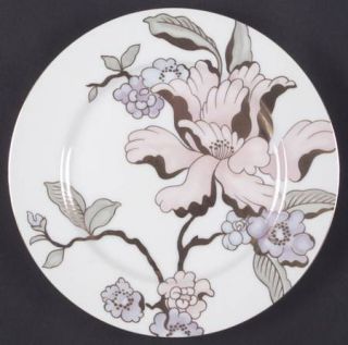 Fitz & Floyd Fantaisie Florale Salad Plate, Fine China Dinnerware   Pink/Lavende