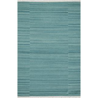Alexander Home Hand woven Fleur Wool Rug (79 X 99) Blue Size 79 x 99