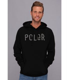 Poler Furry Font Pullover Hoodie Mens Sweatshirt (Black)