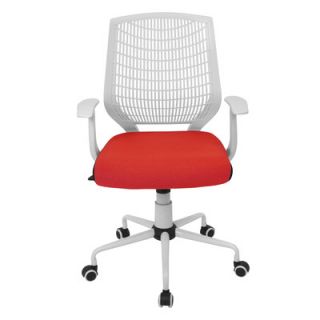 LumiSource Mid Back Network Office Chair OFC NET Color White / Red