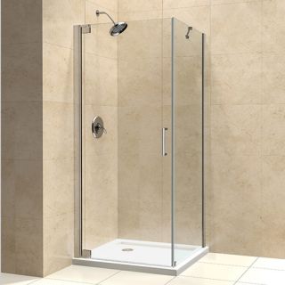 Dreamline SHEN413034004 Shower Enclosure, 30 by 34 Elegance Frameless Pivot, Clear 3/8 Glass Brushed Nickel