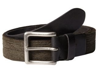 John Varvatos 38MM Harness Distressed Fabric Leather Belt Mens Belts (Black)