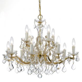Maria Theresa Gold 12 light Chandelier
