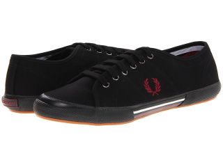 Fred Perry Vintage Tennis Canvas Mens Lace up casual Shoes (Black)