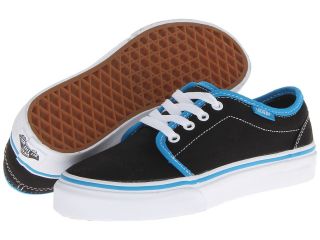 Vans Kids 106 Vulcanized Black/Methyl Blue) Kids Shoes (Black)
