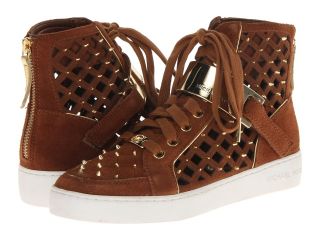 MICHAEL Michael Kors Keaton High Top Cut Out Womens Lace up casual Shoes (Brown)