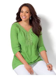 Catherines Plus Size Bayside Shirt   Womens Size 0X, Green
