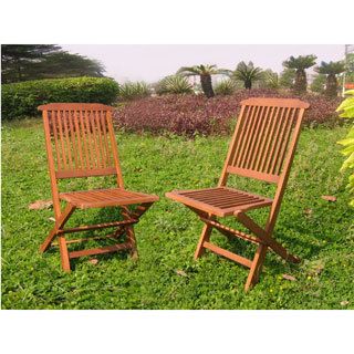 International Caravan Acacia Hardwood Folding Chairs (set Of 2)