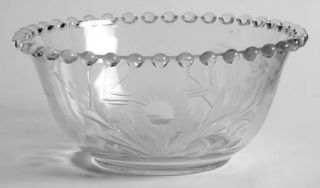 Imperial Glass Ohio Floral (Stem #3400, Cut) Divided Mayonnaise Bowl Only   Stem