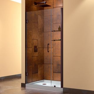 Dreamline SHDR20397210S06 Frameless Shower Door, 39 to 40 Unidoor Hinged, Clear 3/8 Glass Oil Rubbed Bronze