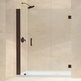 Dreamline SHDR2030721006 Frameless Shower Door, 30 to 31 Unidoor Hinged, Clear 3/8 Glass Oil Rubbed Bronze