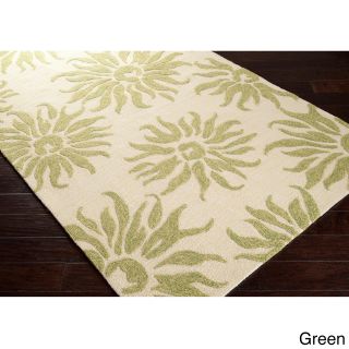 Hand hooked Salma Transitional Floral Indoor/ Outdoor Area Rug (8 X 106)