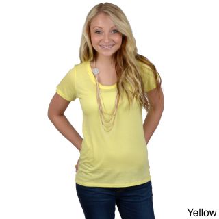 Hailey Jeans Co Hailey Jeans Co. Juniors Short sleeve Scoop Neck Tee Yellow Size S (1  3)
