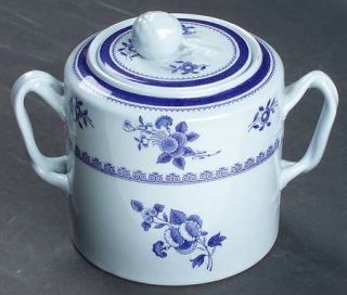 Spode Gloucester Blue (No Trim) Sugar Bowl & Lid, Fine China Dinnerware   Fine/N