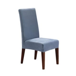 Sure Fit Stretch Pique Short Dining Room Chair Slipcover   Federal Blue