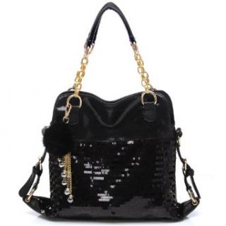 2012 Korean New Arrival Black Sequined Handbag Hand Carry Ms. Handbag Clothing