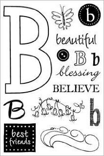 Letter B Theme Clear Rubber Stamp Set   CL002