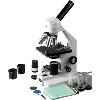 AmScope M500C E 40X 2500X Advanced Biology Science Student Compound Microscope + USB Digital Camera Electronics