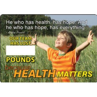 Accuform Signs MSR810PL WorkHealthy Plastic Write A Day Scoreboard, "Our Team Has Lost #### Pounds Because Health Matters, " 20" Width X 14" Height Industrial Warning Signs