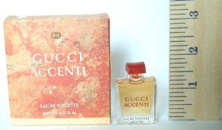 GUCCI ACCENTI By Gucci Eau De Toilette 5ml 0.17fl.oz. For Women. Splash. MINI(Note* Minis Approximately 1 2 Inches in Height). Boxed  Beauty
