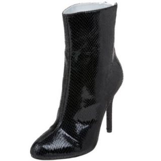 Martinez Valero Women's Valerie Snake Print Ankle Bootie, Black, 6 M US Boots Shoes