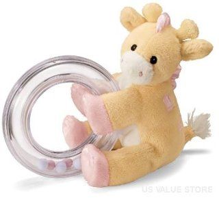 Baby Girl Rattle, Tender Beginnings Giraffe Ring Rattle Pink Toys & Games