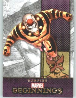 Marvel Beginnings #260 Sunfire (Non Sport Comic Trading Cards)(Upper Deck   2012 Series 2) Toys & Games