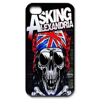 DIY Dream 4 Music Band Design Asking Alexandria Print Black Case With Hard Shell Cover for Apple iPhone 4/4S Cell Phones & Accessories