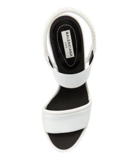 Balenciaga Toe Band Halter Sandal, Bianco