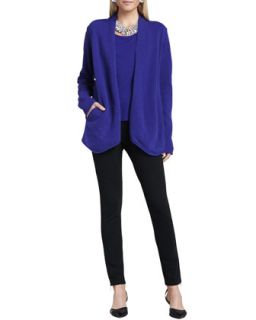 Eileen Fisher Merino Wool Open Jacket, Cap Sleeve Tee & Ponte Skinny Ankle Pants
