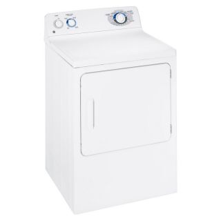 GE 7 cu ft Electric Dryer (White on White)