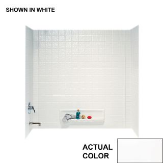 Swanstone 60 in W x 30 in D x 59 5/8 in H White Fiberglass Bathtub Wall Surround