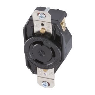 Hubbell 30 Amp 250 Volt Black 3 Wire Grounding Connector