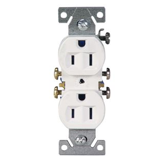 Cooper Wiring Devices 10 Pack 15 Amp White Duplex Electrical Outlet