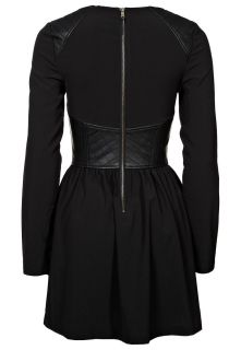 House of Deréon FAUX LEATHER AND QUILTING DETAIL DRESS   Cocktail