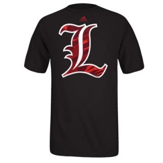 adidas Louisville Cardinals Impact Logo T Shirt   Black