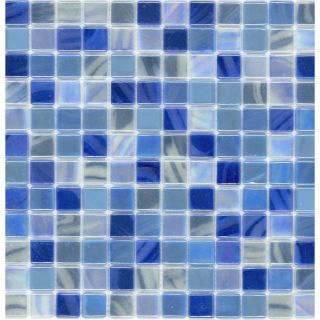 Elida Ceramica Recycled Dolphin Glass Mosaic Square Indoor/Outdoor Wall Tile (Common 12 in x 12 in; Actual 12.5 in x 12.5 in)