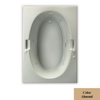 Laurel Mountain Trade Oval II 71.75 in L x 42 in W x 21.5 in H Almond Oval In Rectangle Air Bath