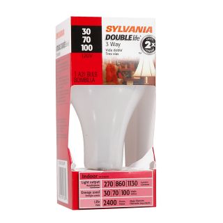 SYLVANIA 100 Watt A21 Medium Base Soft White 3 Way Incandescent Light Bulb