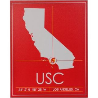 USC Trojans 20 x 25 University Map Canvas Wall Art