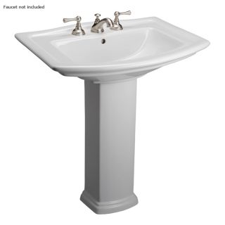 Barclay Washington 33.5 in H White Vitreous China Complete Pedestal Sink